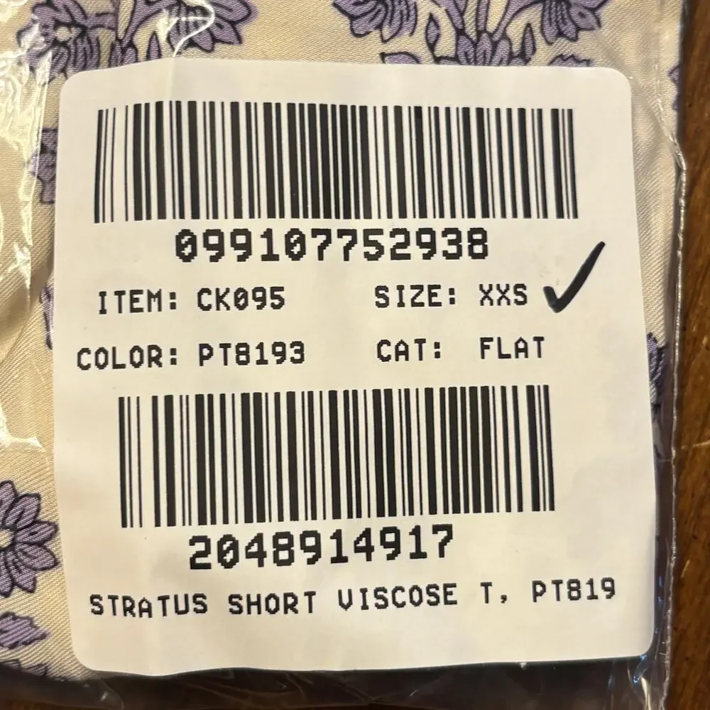 NWT J Crew Stratus Shorts XXS 2XS Purple Lilac Print CK095 J.Crew Floral Resort
